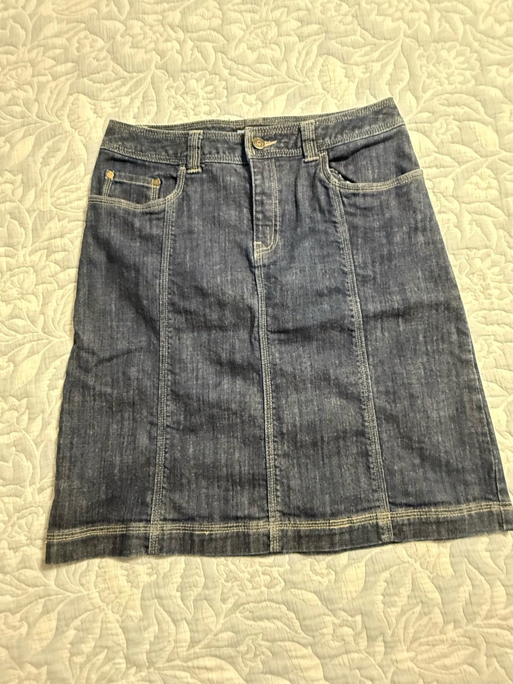 Relativity Dark Blue Denim Pencil Skirt